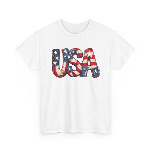 USA Flag Graphic Tee — Patriotic Fourth of July Shirt
