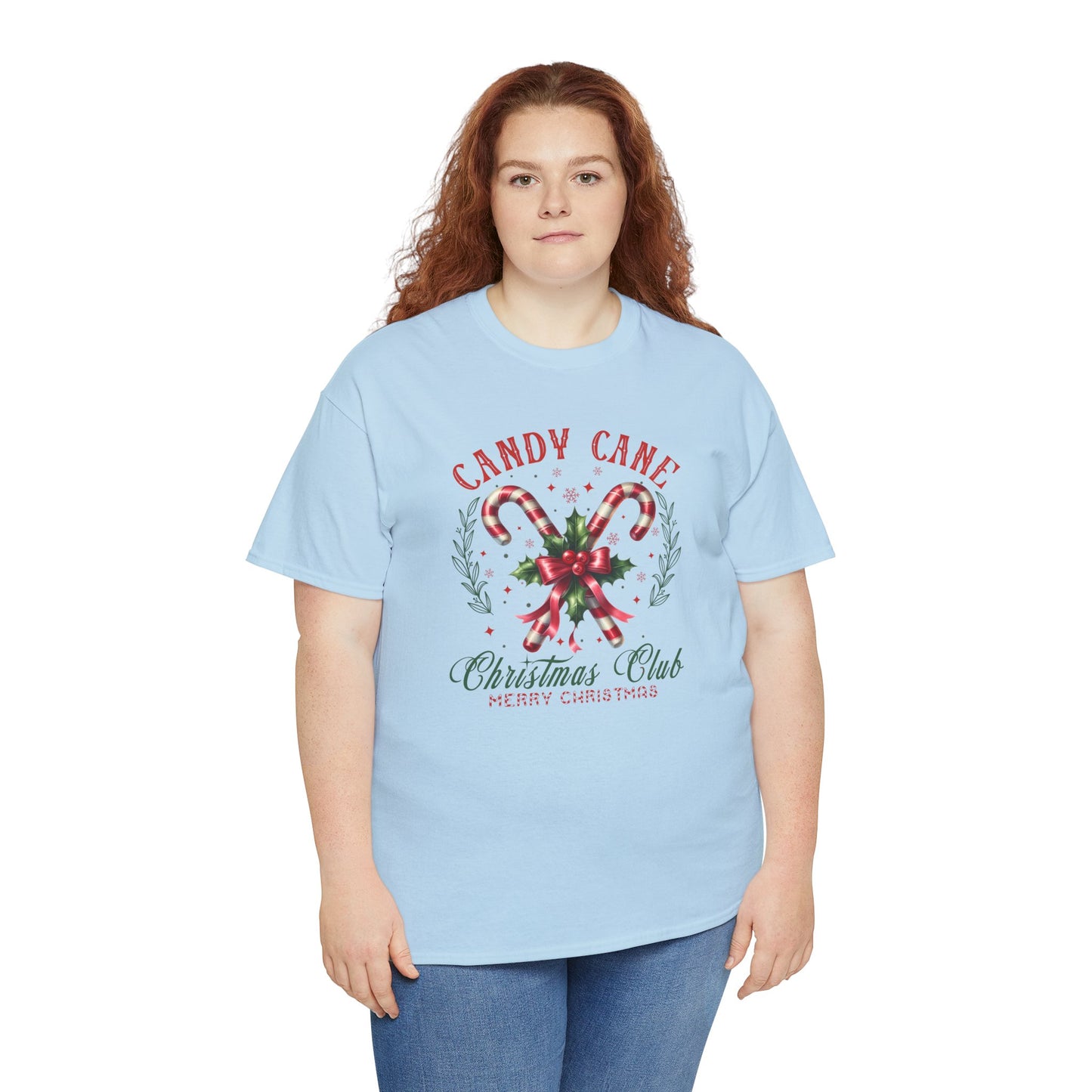 Candy Cane Christmas Club Heavy Cotton Tee - Merry Christmas Holiday Shirt