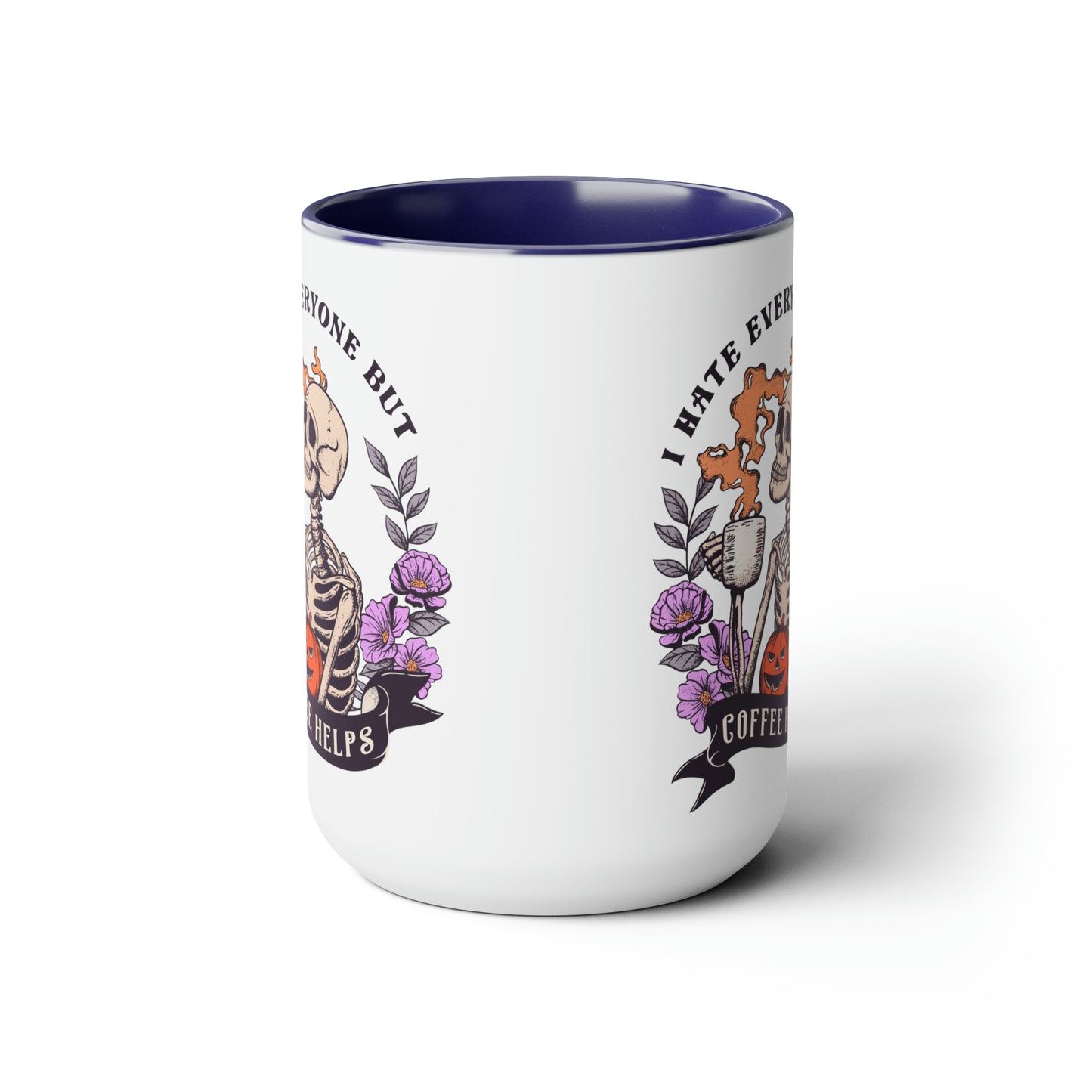 Two-Tone Coffee Mugs, 15oz