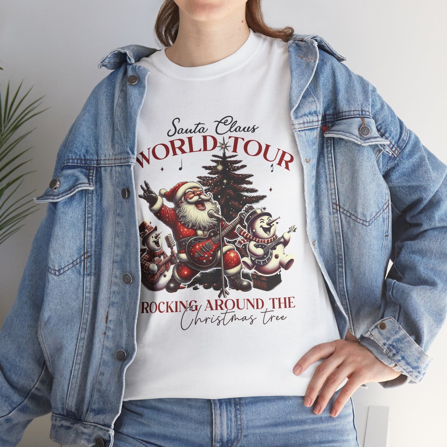 Christmas Santa Claus World Tour Tee - Heavy Cotton T-Shirt
