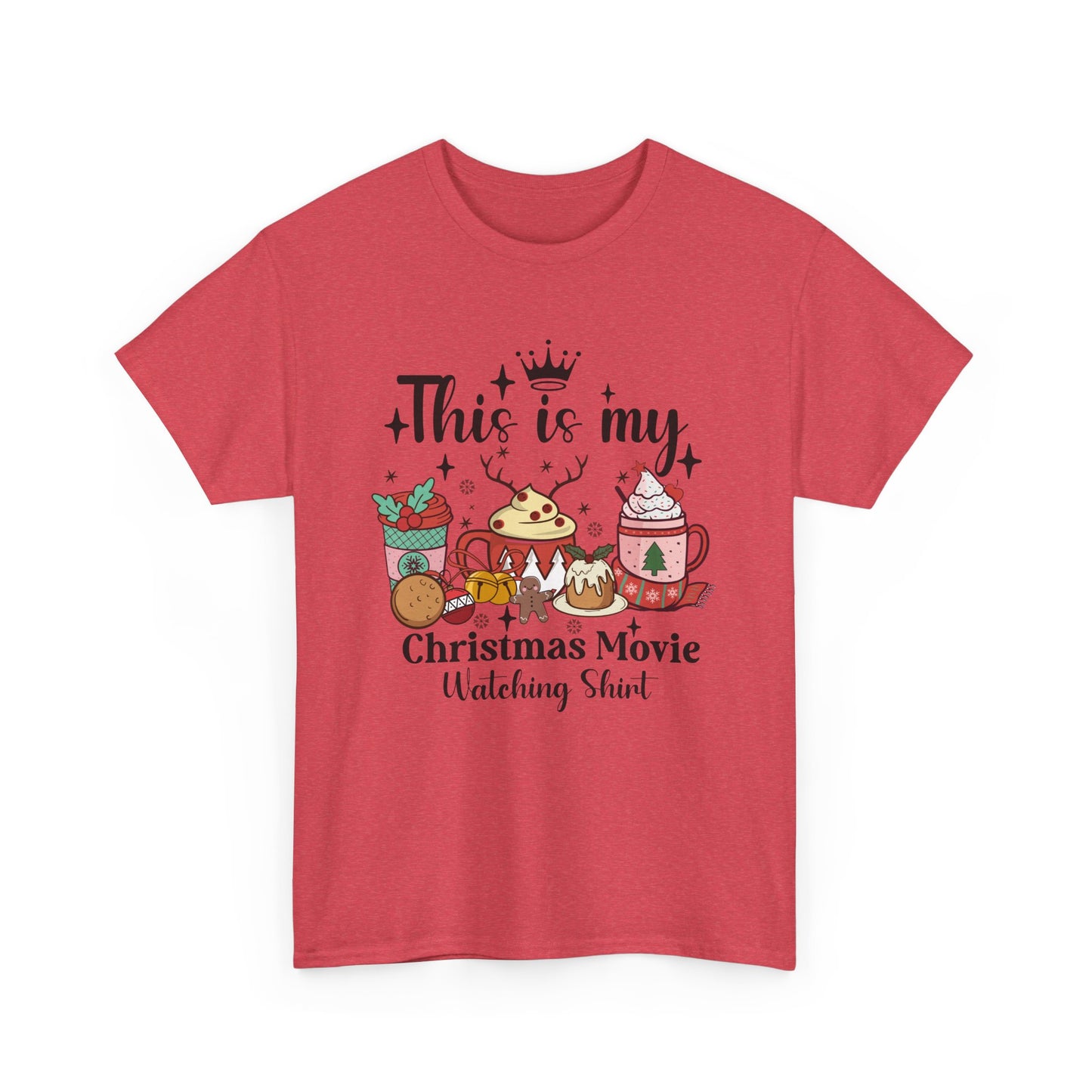 Christmas Movie Watching Tee - Heavy Cotton Shirt