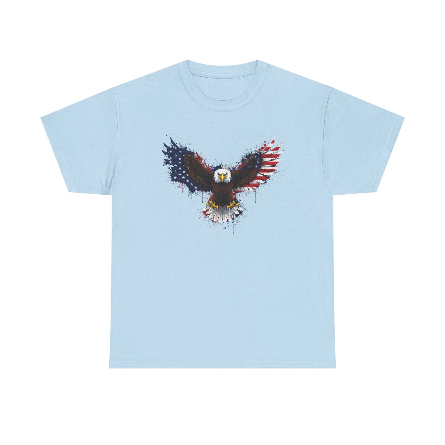 Eagle with American Flag Wings T-Shirt — Patriotic Bald Eagle Graphic Tee