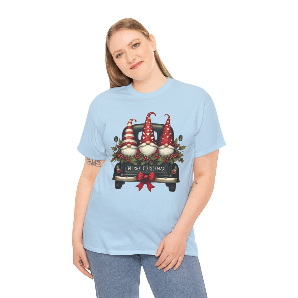 Christmas Gnome Truck Tee — Merry Christmas Holiday Shirt