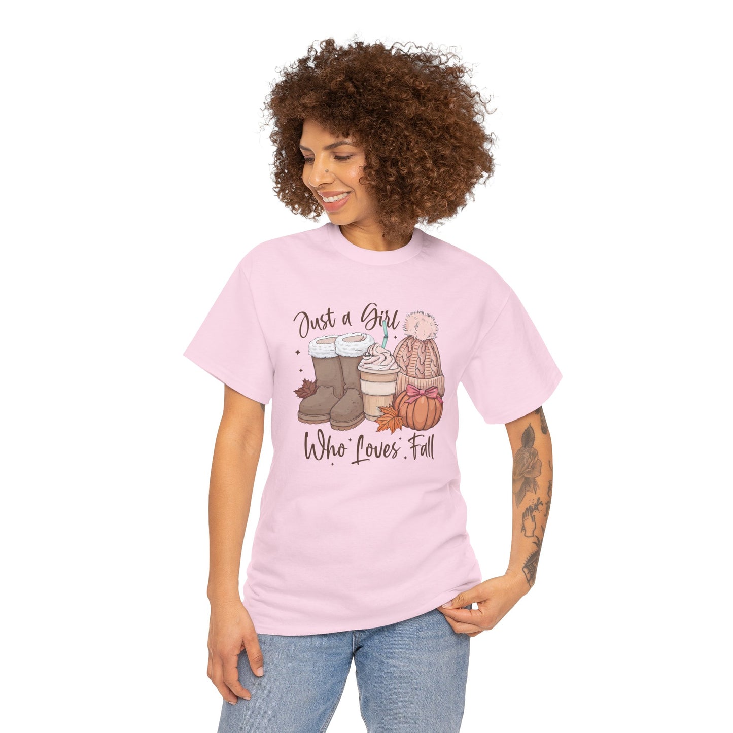 Just a Girl Who Loves Fall, Vintage Style Tee