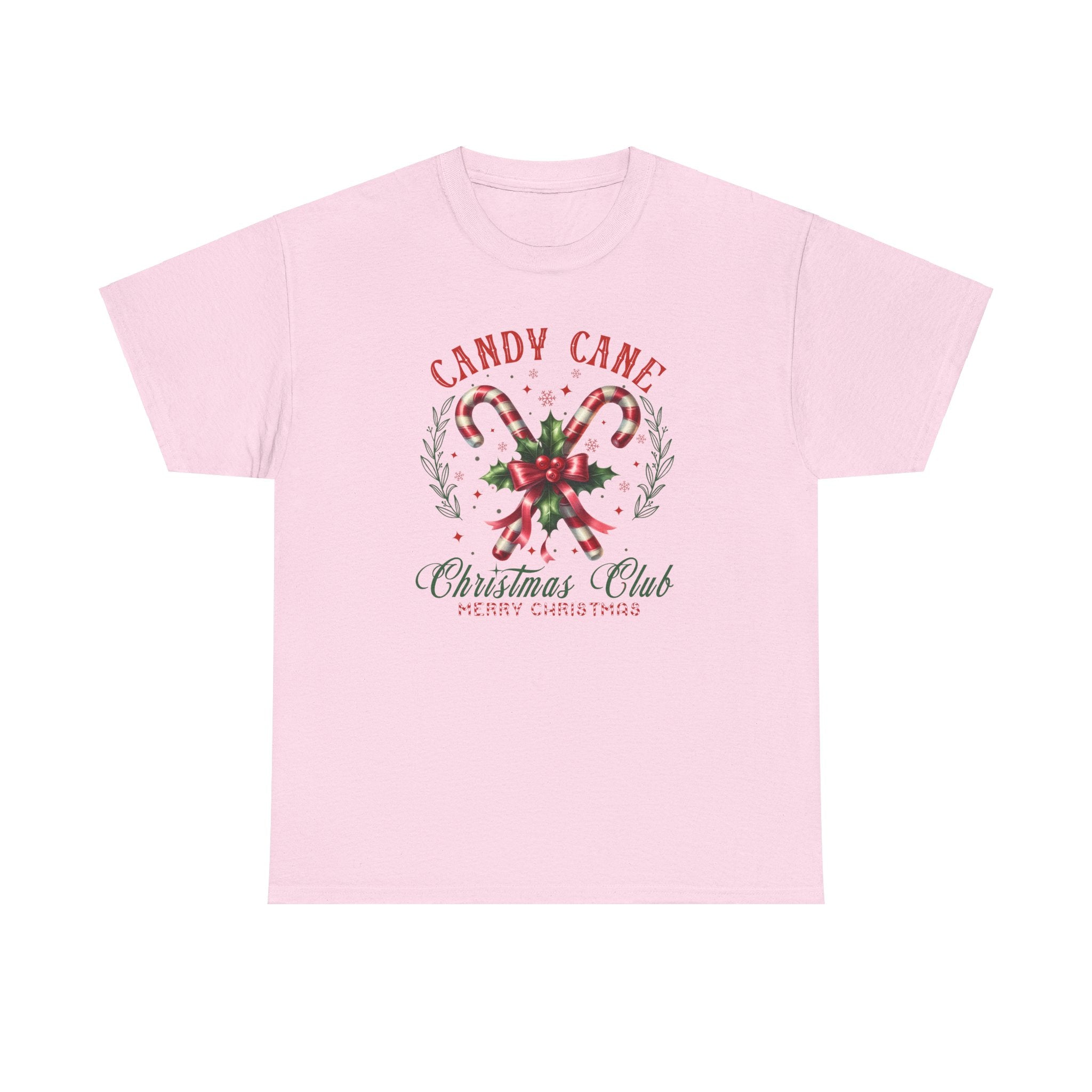 Candy Cane Christmas Club Heavy Cotton Tee - Merry Christmas Holiday Shirt