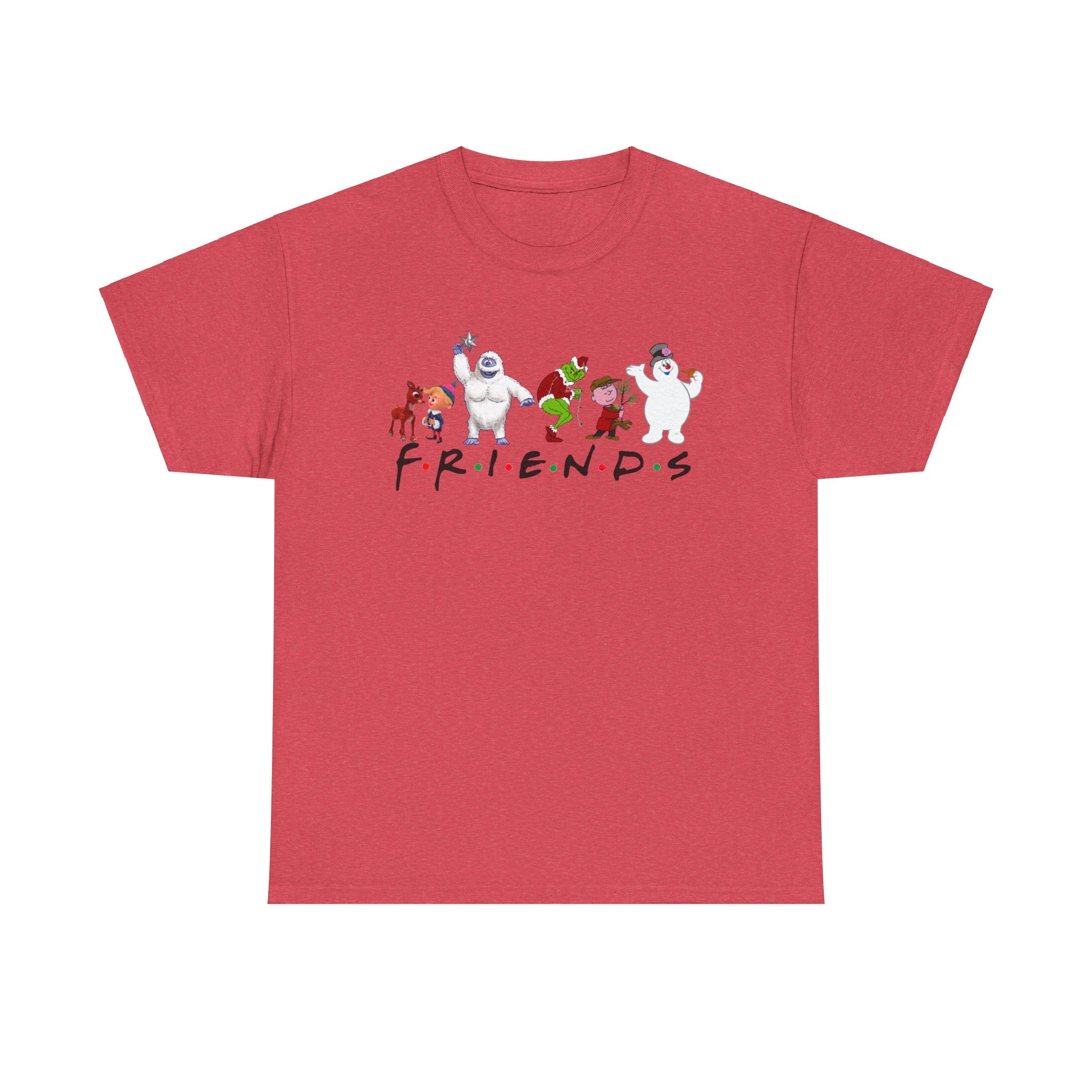 Playful Friends Heavy Cotton Tee - Fun Cartoon Design