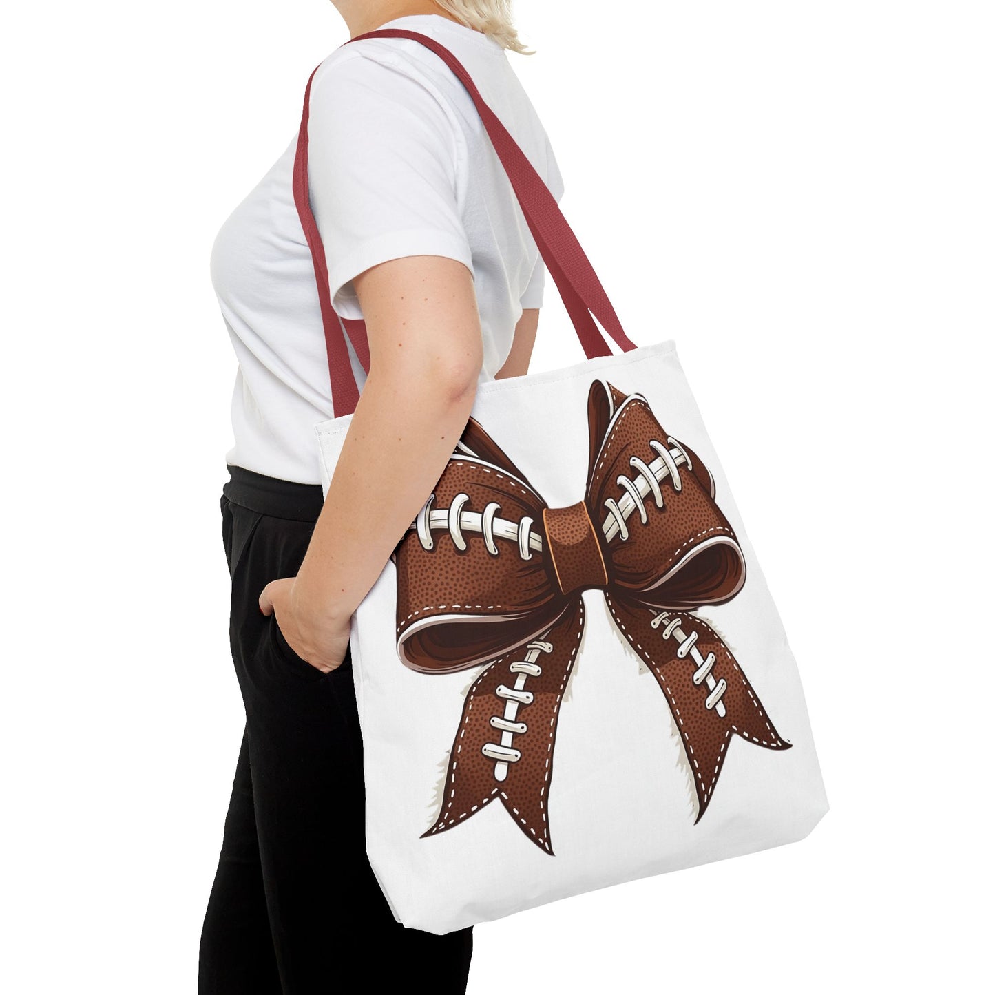 Football Bow Tote Bag