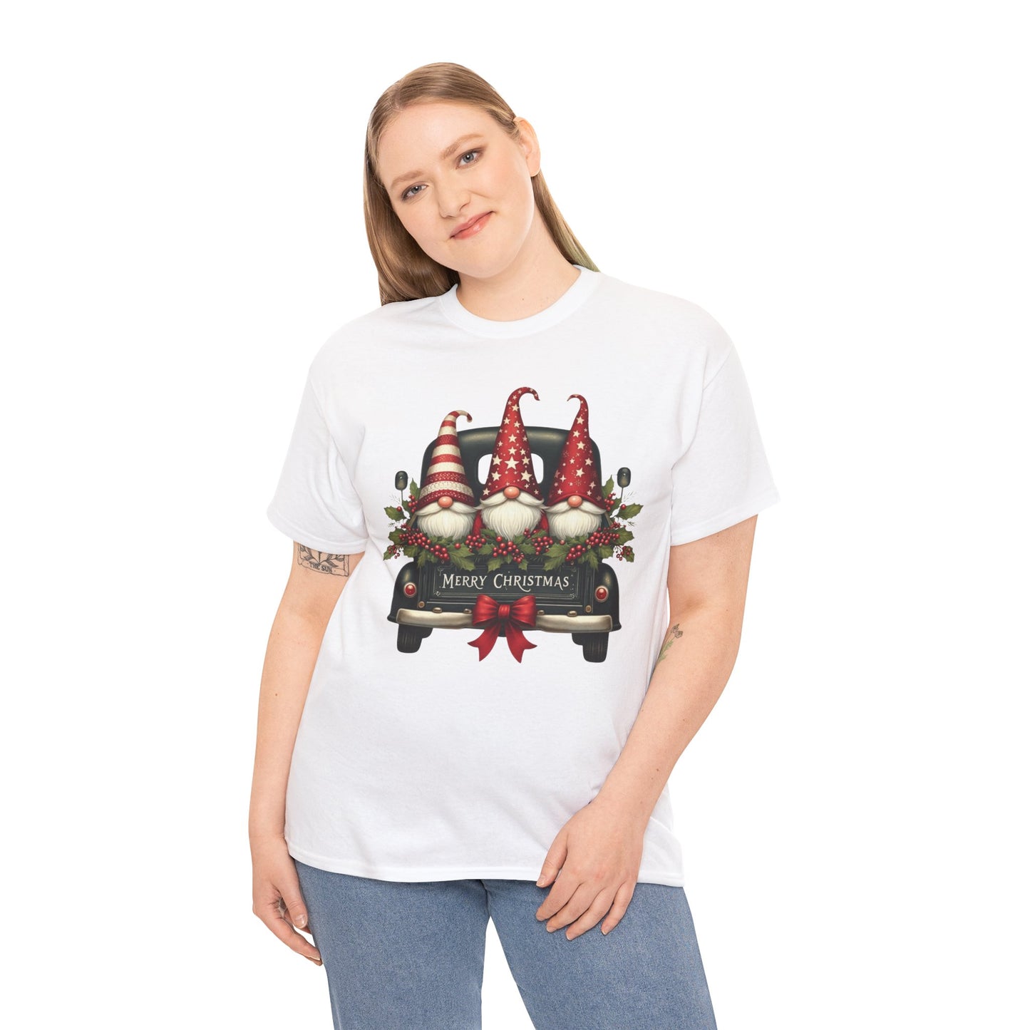 Christmas Gnome Truck Tee — Merry Christmas Holiday Shirt