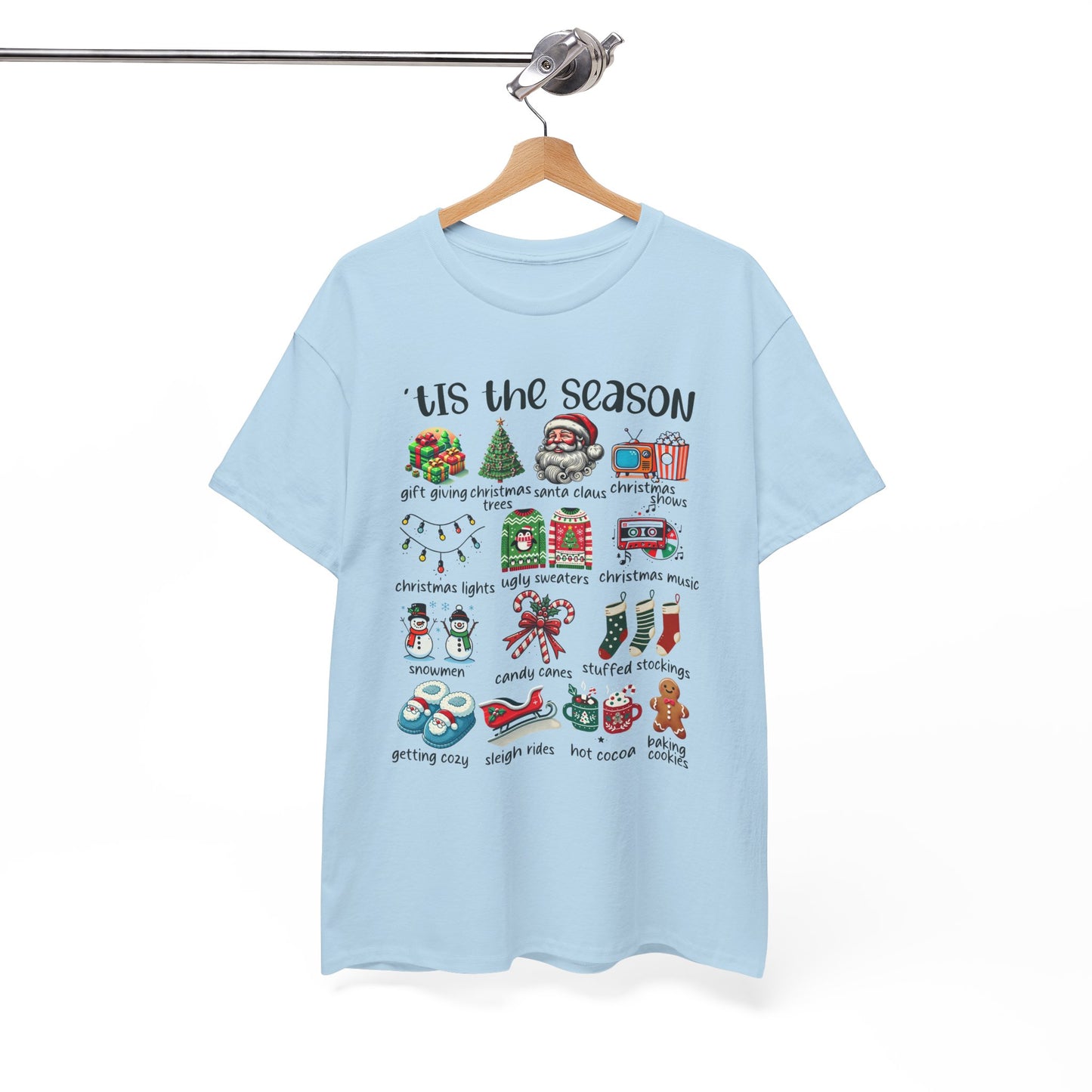 'Tis the Season Heavy Cotton Tee - Holiday Cheer and Festive Fun