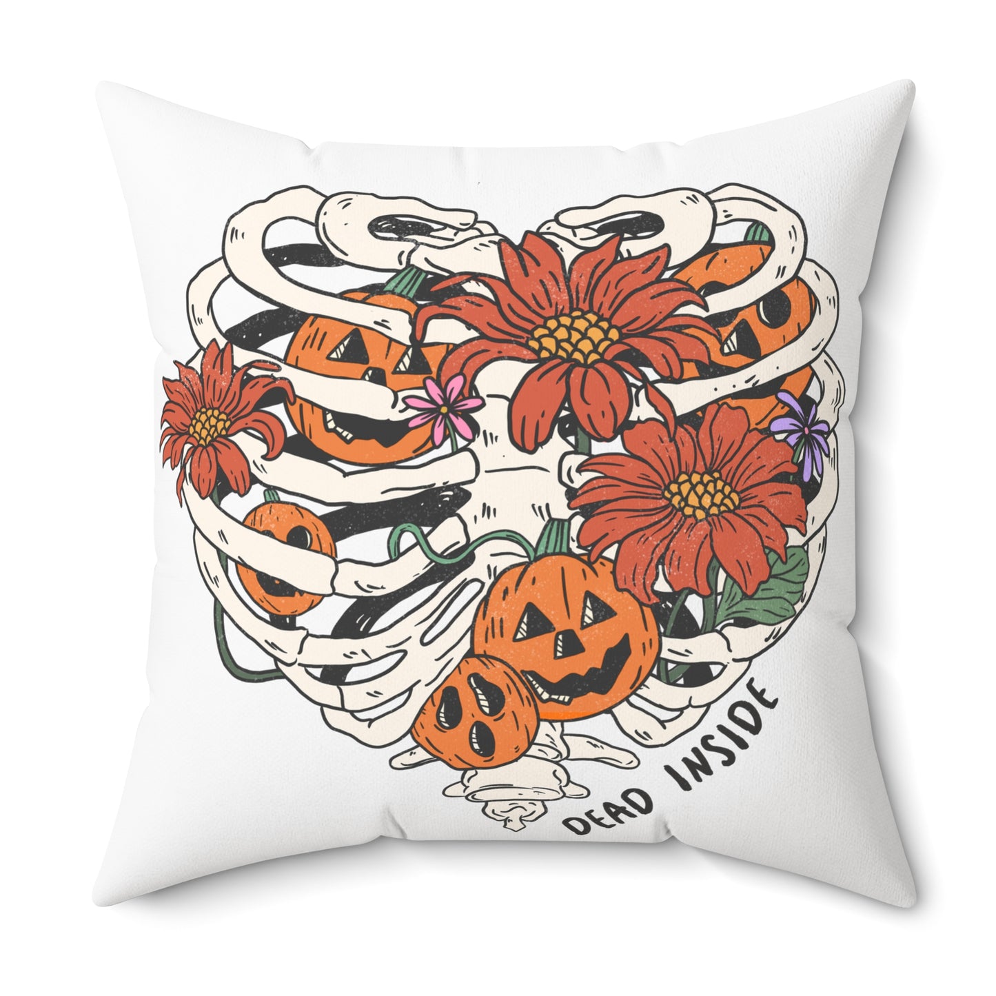 Halloween Floral Skull & Jack-O'-Lantern