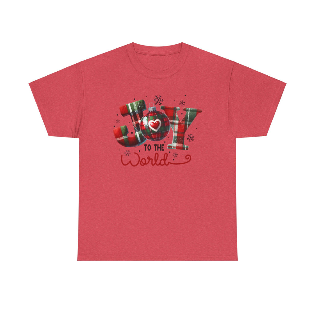 Joy to the World -Heavy Cotton Tee - Christmas Holiday Shirt