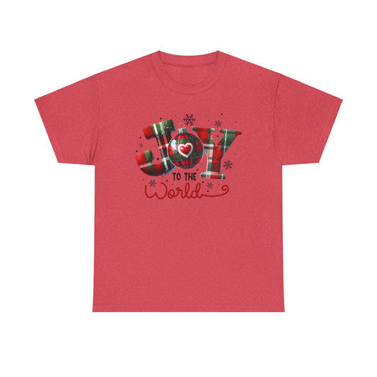 Joy to the World -Heavy Cotton Tee - Christmas Holiday Shirt