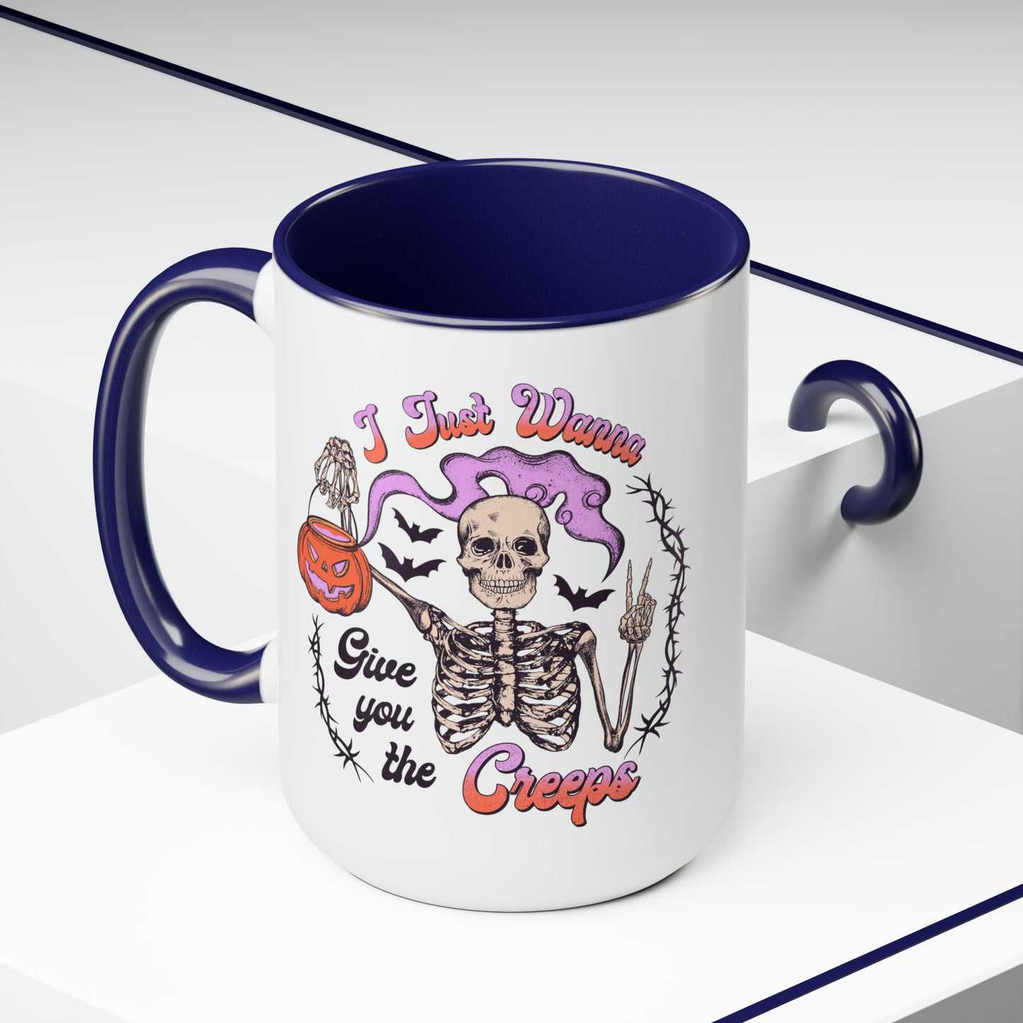 Two-Tone Coffee Mugs, 15oz