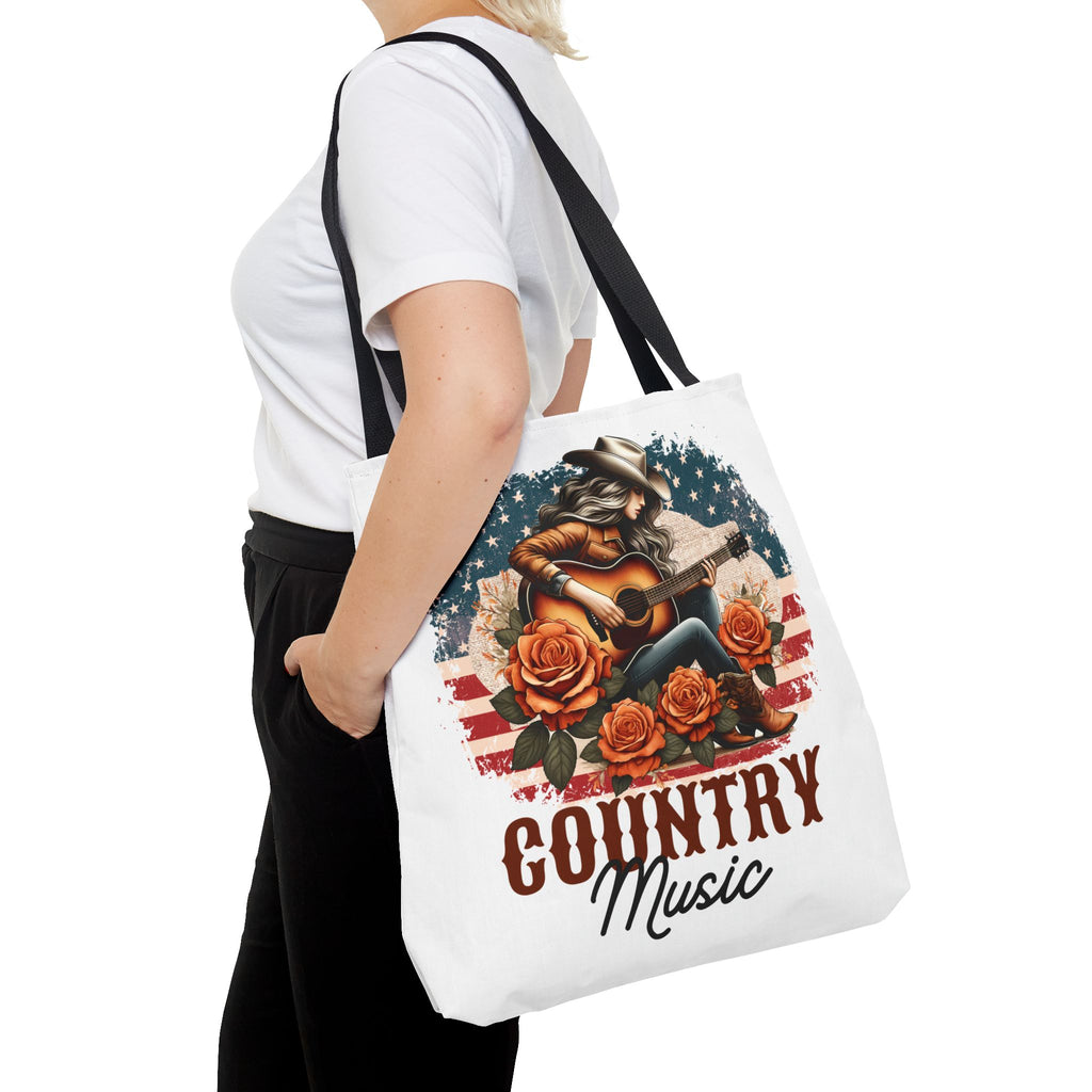 Country Music Cowgirl Tote Bag