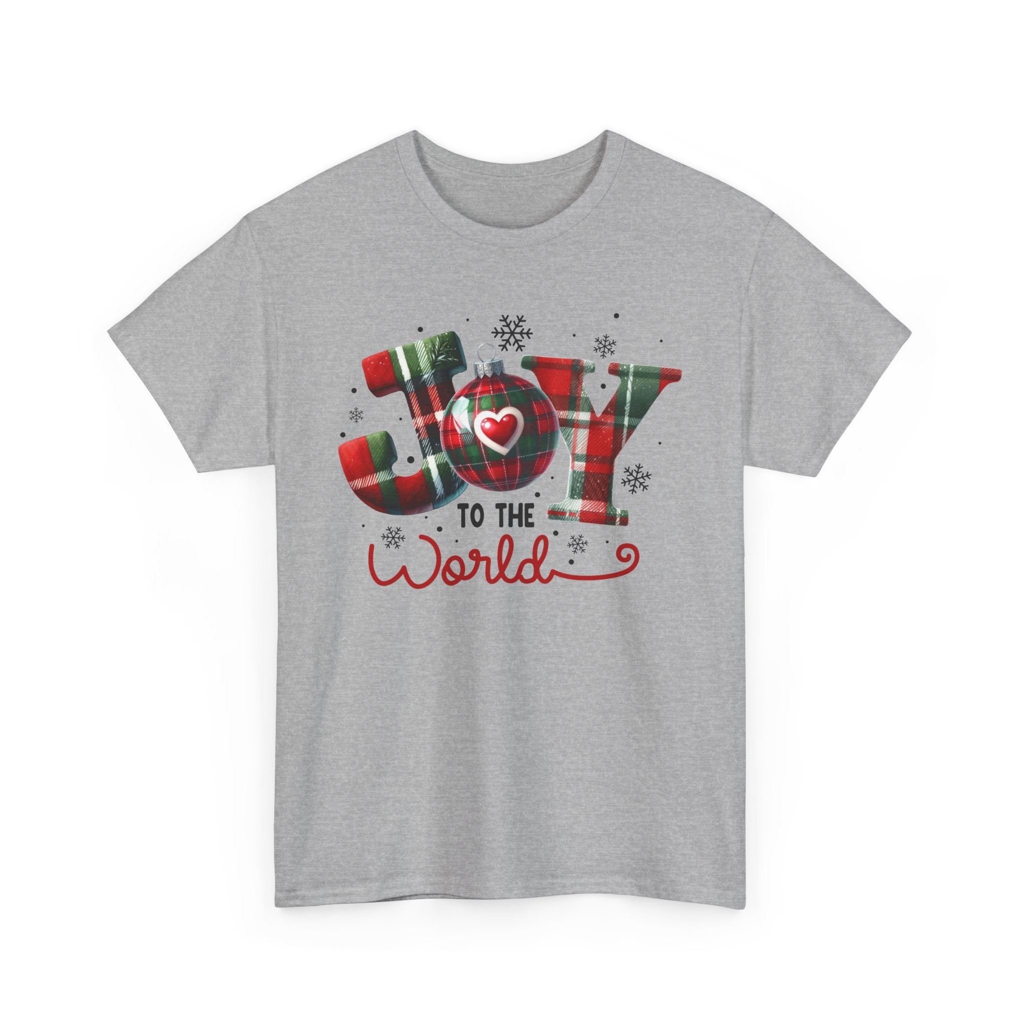Joy to the World -Heavy Cotton Tee - Christmas Holiday Shirt