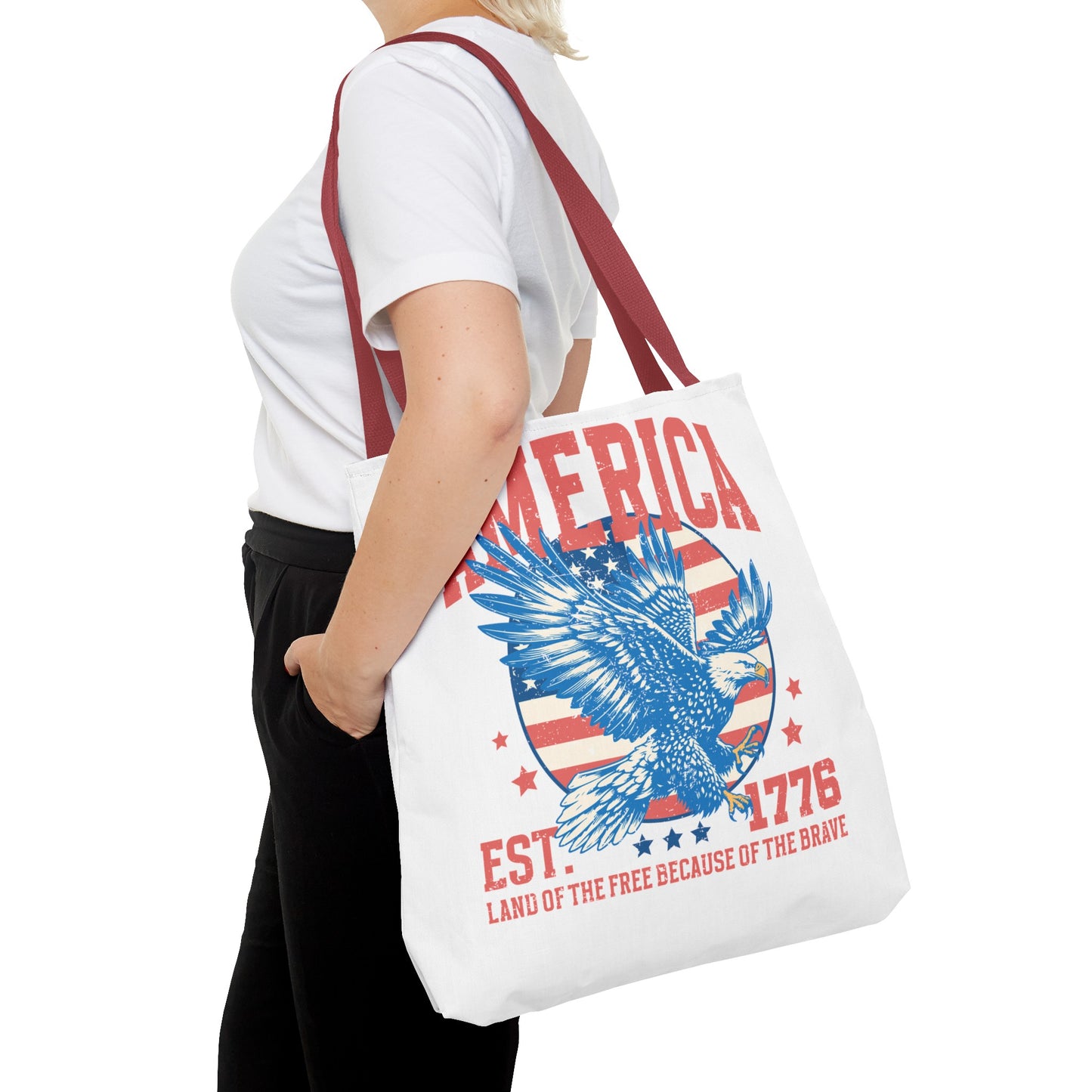 American Eagle Land of the Free Tote Bag