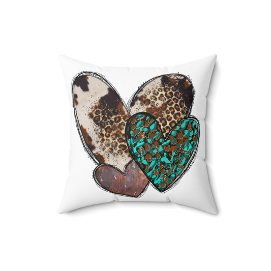 Leopard & Turquoise Hearts