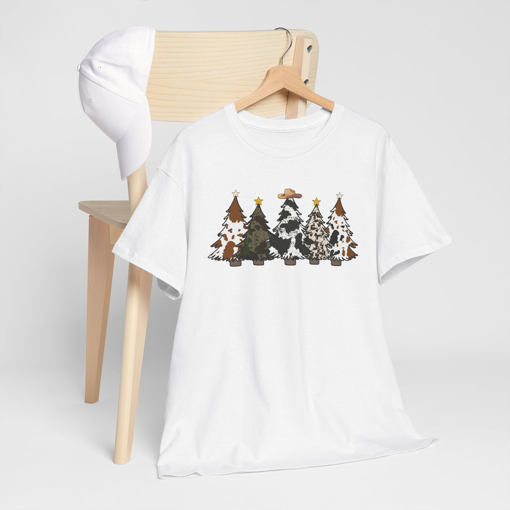 Whimsical Holiday Trees Heavy Cotton Tee
