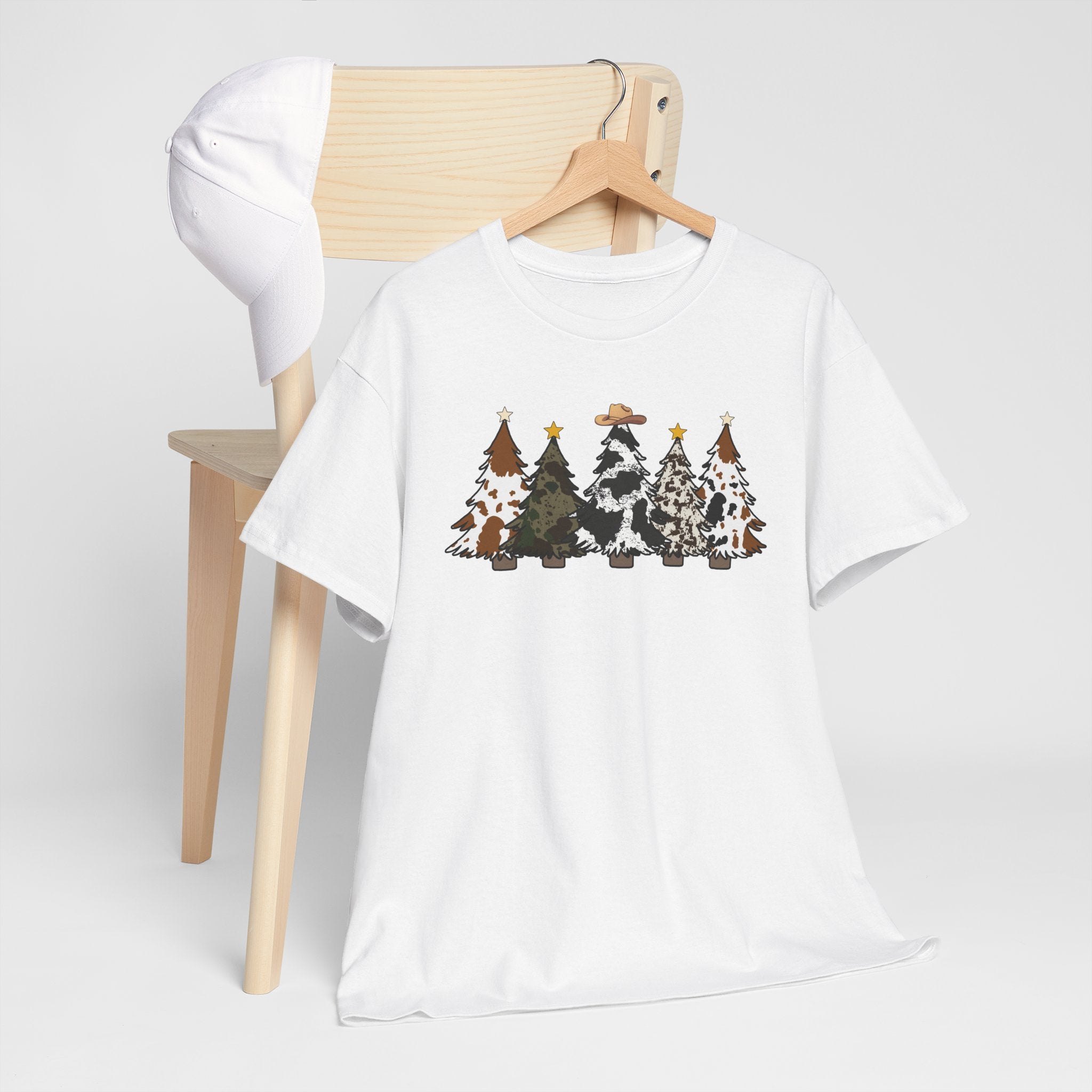 Whimsical Holiday Trees Heavy Cotton Tee