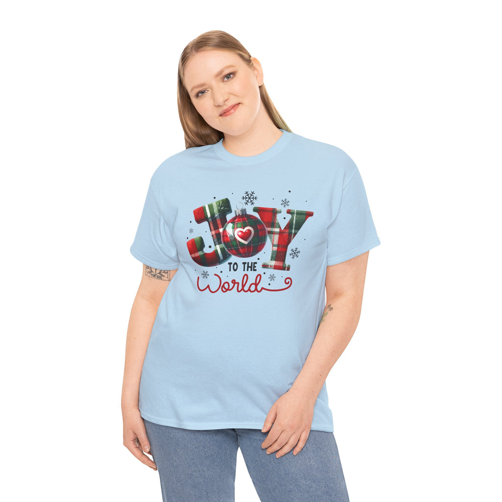 Joy to the World -Heavy Cotton Tee - Christmas Holiday Shirt
