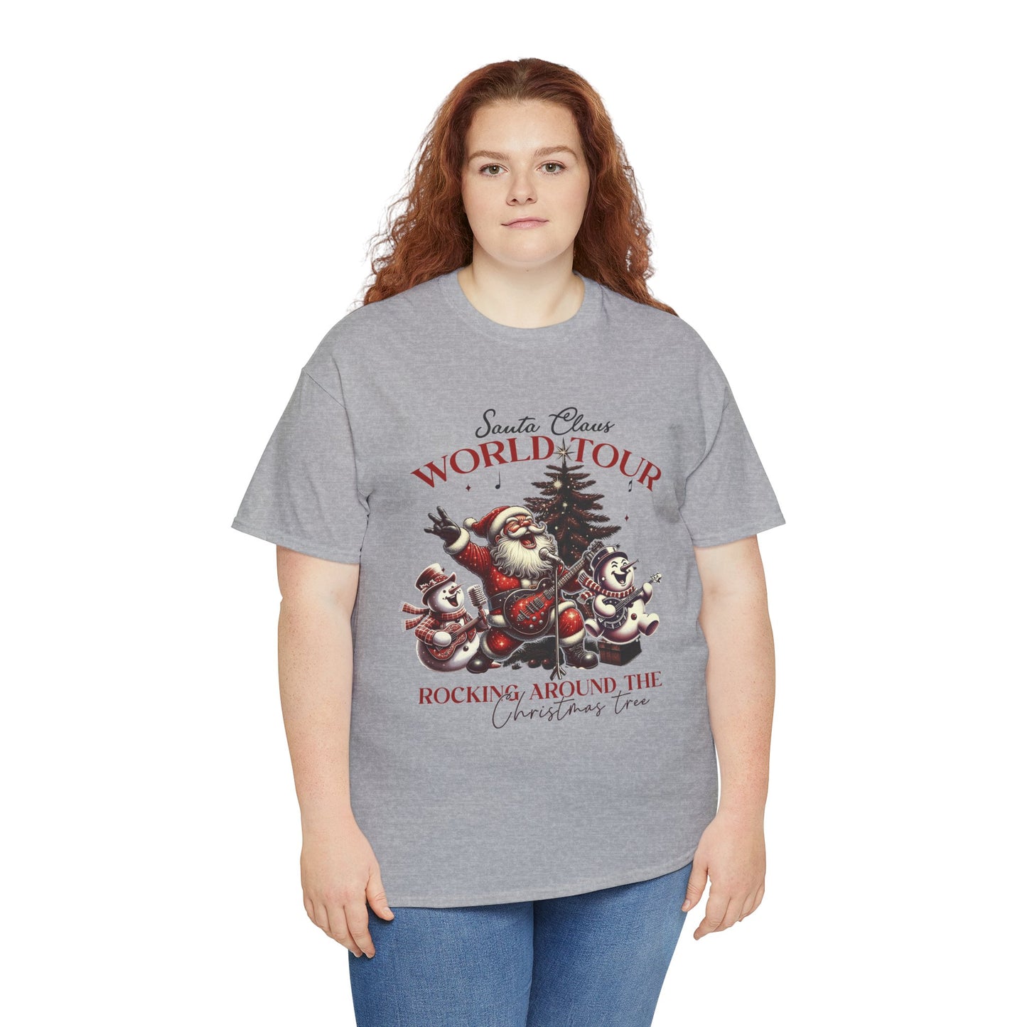 Christmas Santa Claus World Tour Tee - Heavy Cotton T-Shirt