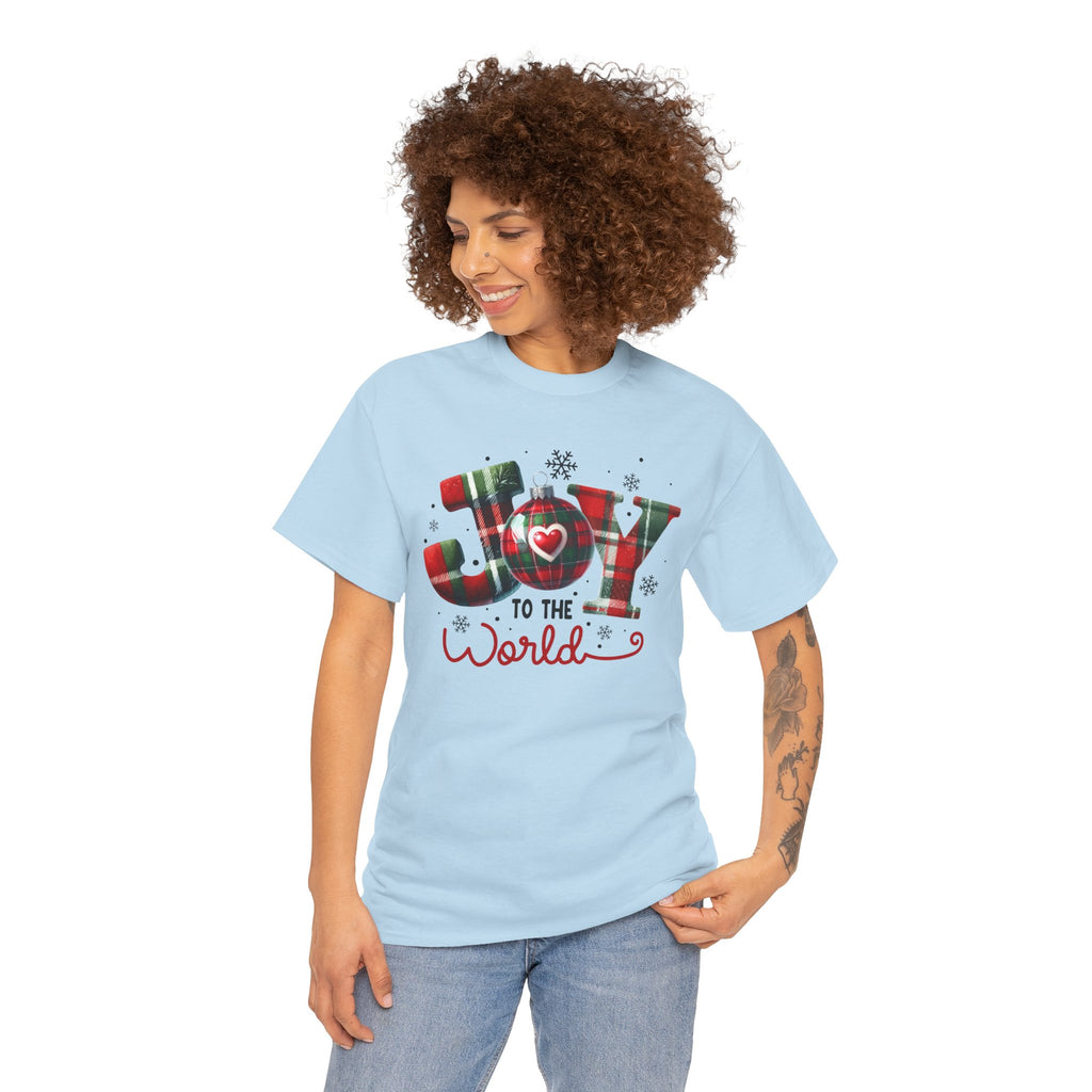 Joy to the World -Heavy Cotton Tee - Christmas Holiday Shirt