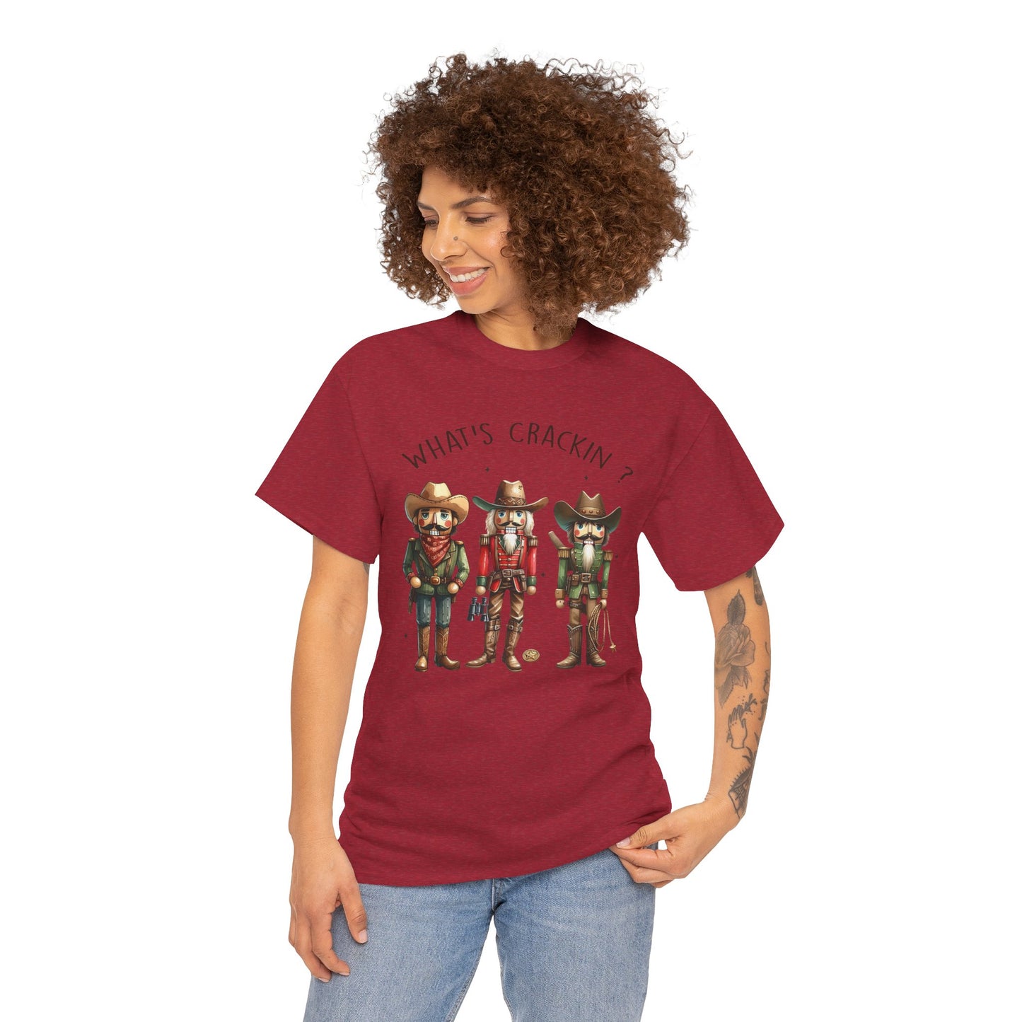 What's Crackin'? Cowboy Graphic Heavy Cotton Tee