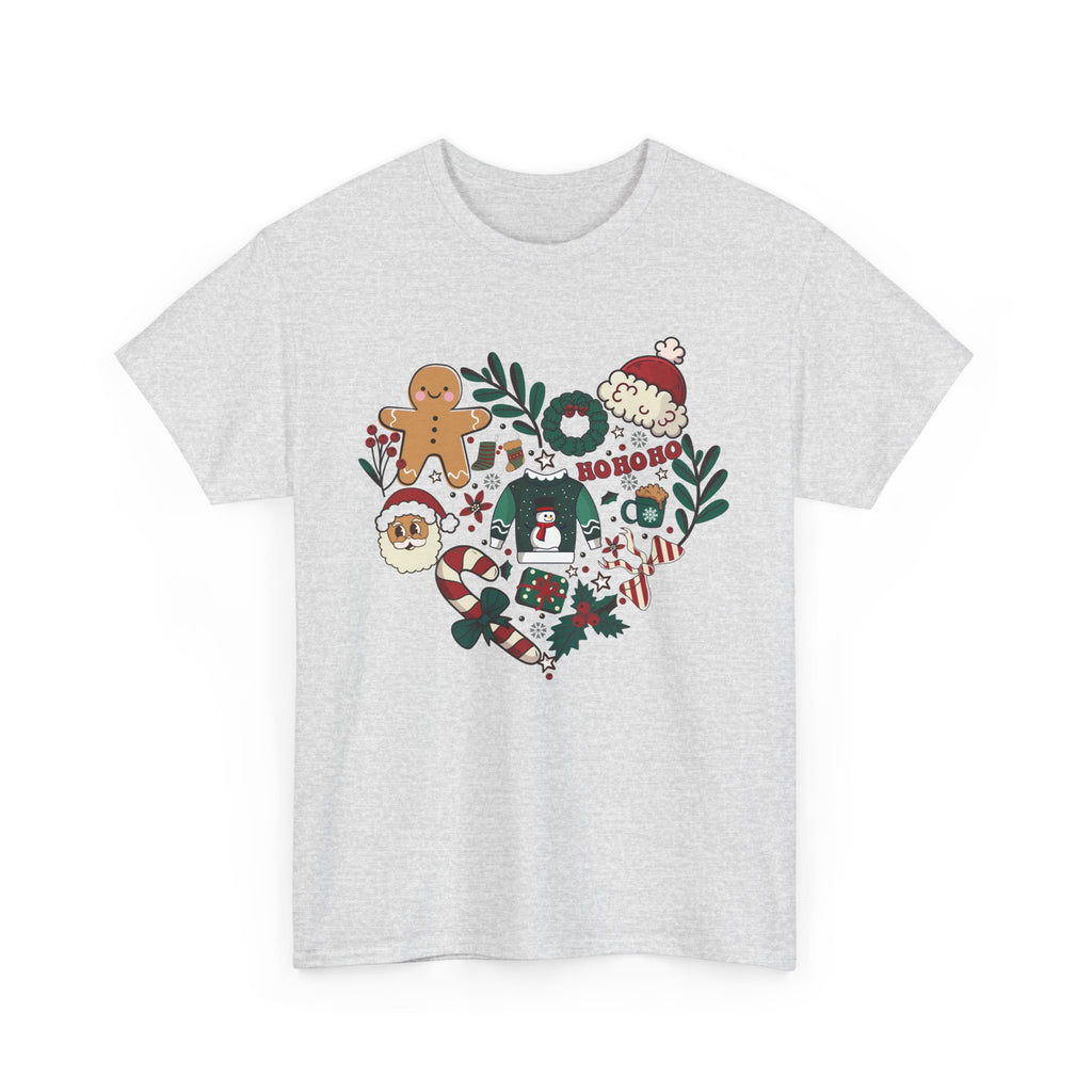 Festive Holiday Heart Heavy Cotton Tee