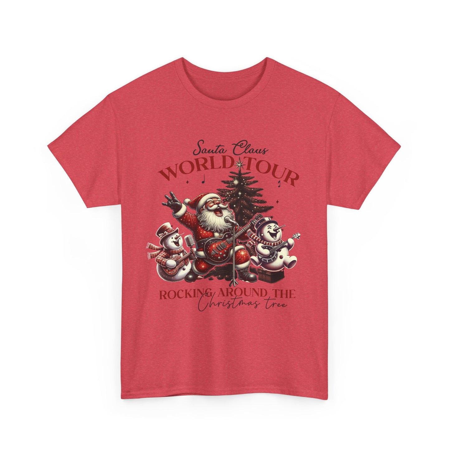 Christmas Santa Claus World Tour Tee - Heavy Cotton T-Shirt