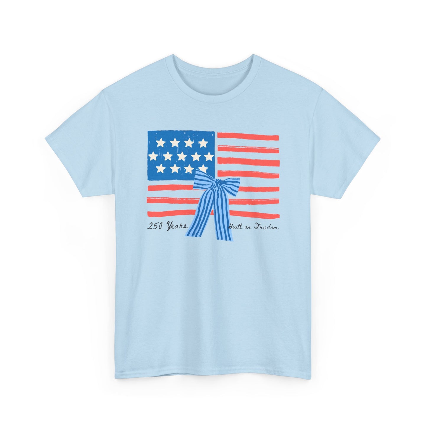 American Flag Bow T-Shirt — 4th of July Patriotic Tee