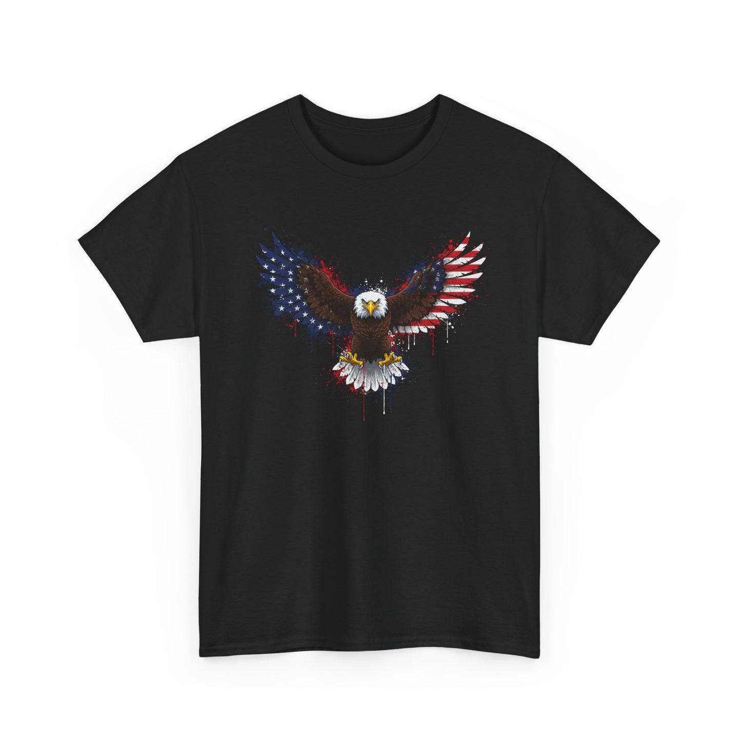Eagle with American Flag Wings T-Shirt — Patriotic Bald Eagle Graphic Tee