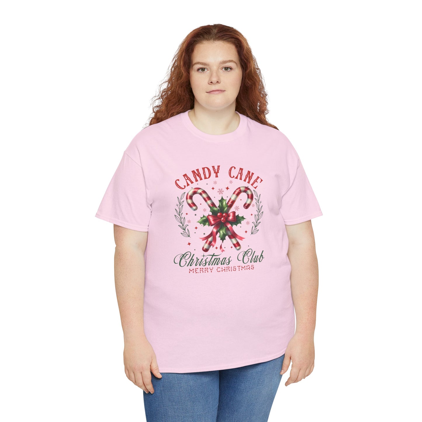 Candy Cane Christmas Club Heavy Cotton Tee - Merry Christmas Holiday Shirt