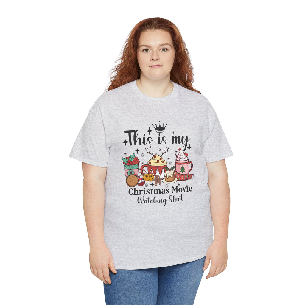 Christmas Movie Watching Tee - Heavy Cotton Shirt