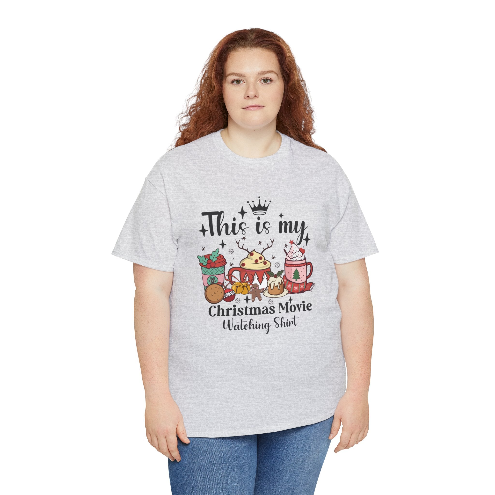 Christmas Movie Watching Tee - Heavy Cotton Shirt