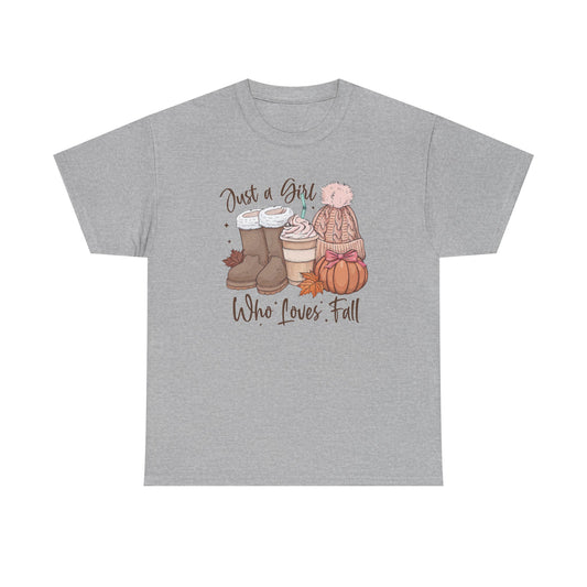 Just a Girl Who Loves Fall, Vintage Style Tee