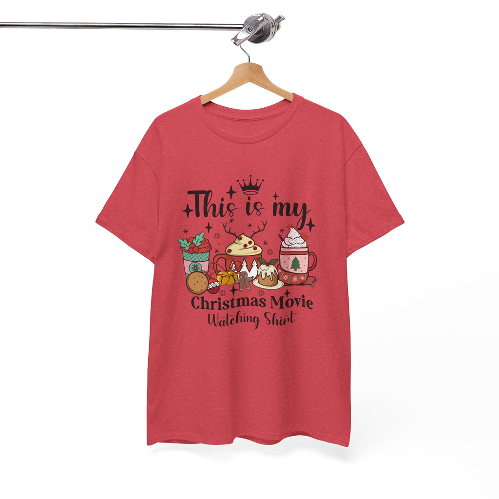 Christmas Movie Watching Tee - Heavy Cotton Shirt