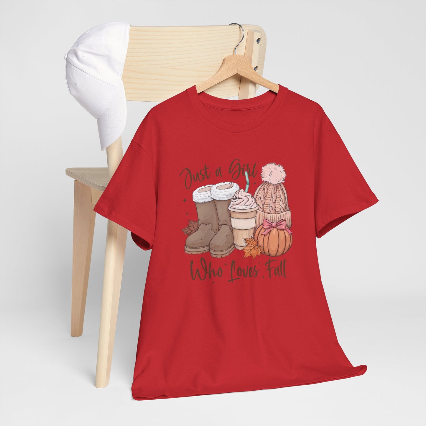 Just a Girl Who Loves Fall, Vintage Style Tee