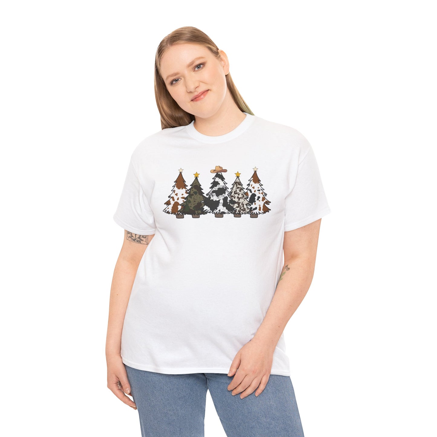 Whimsical Holiday Trees Heavy Cotton Tee