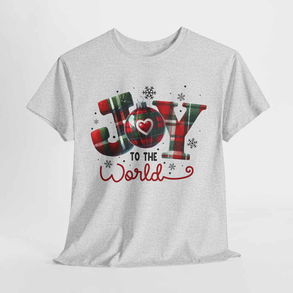 Joy to the World -Heavy Cotton Tee - Christmas Holiday Shirt