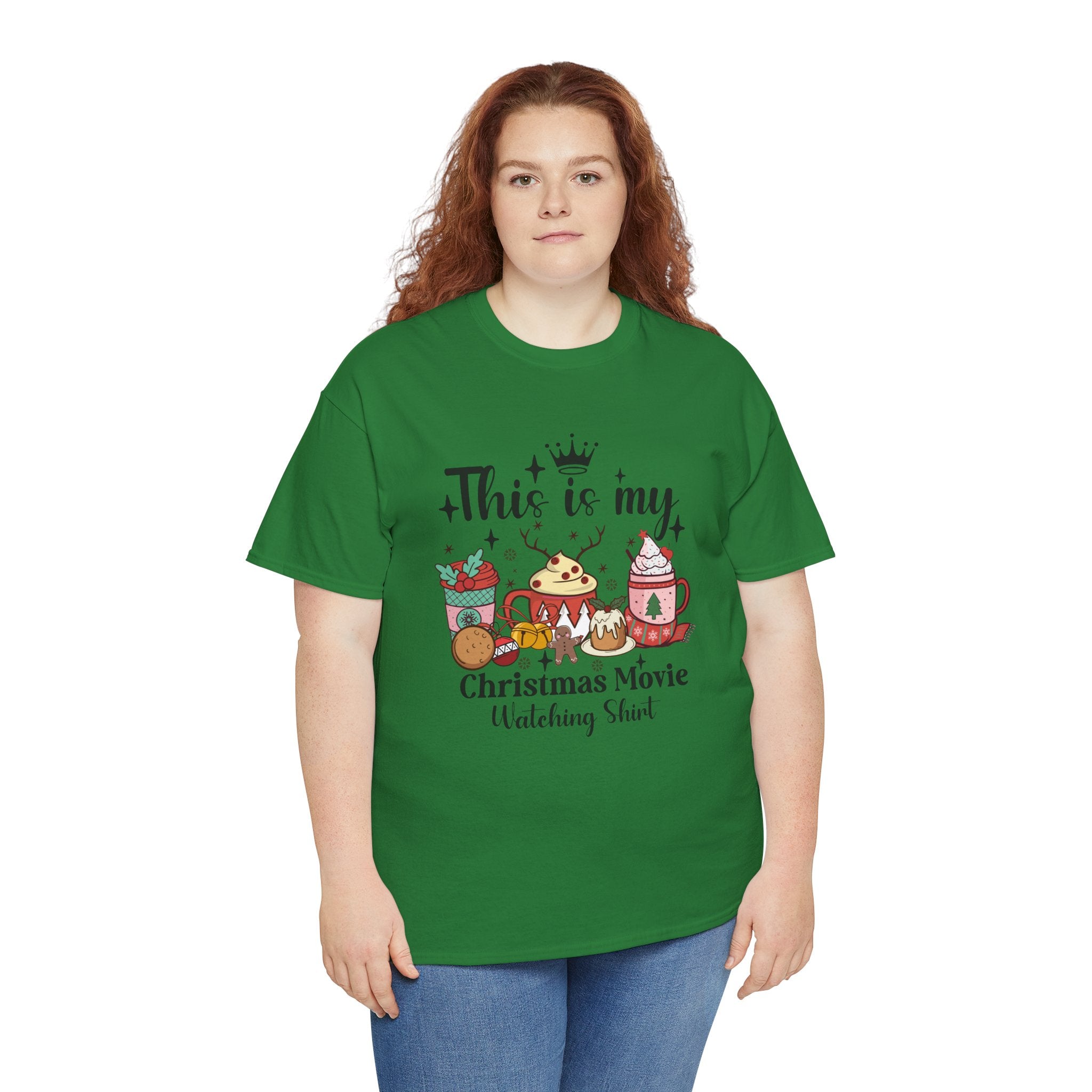 Christmas Movie Watching Tee - Heavy Cotton Shirt