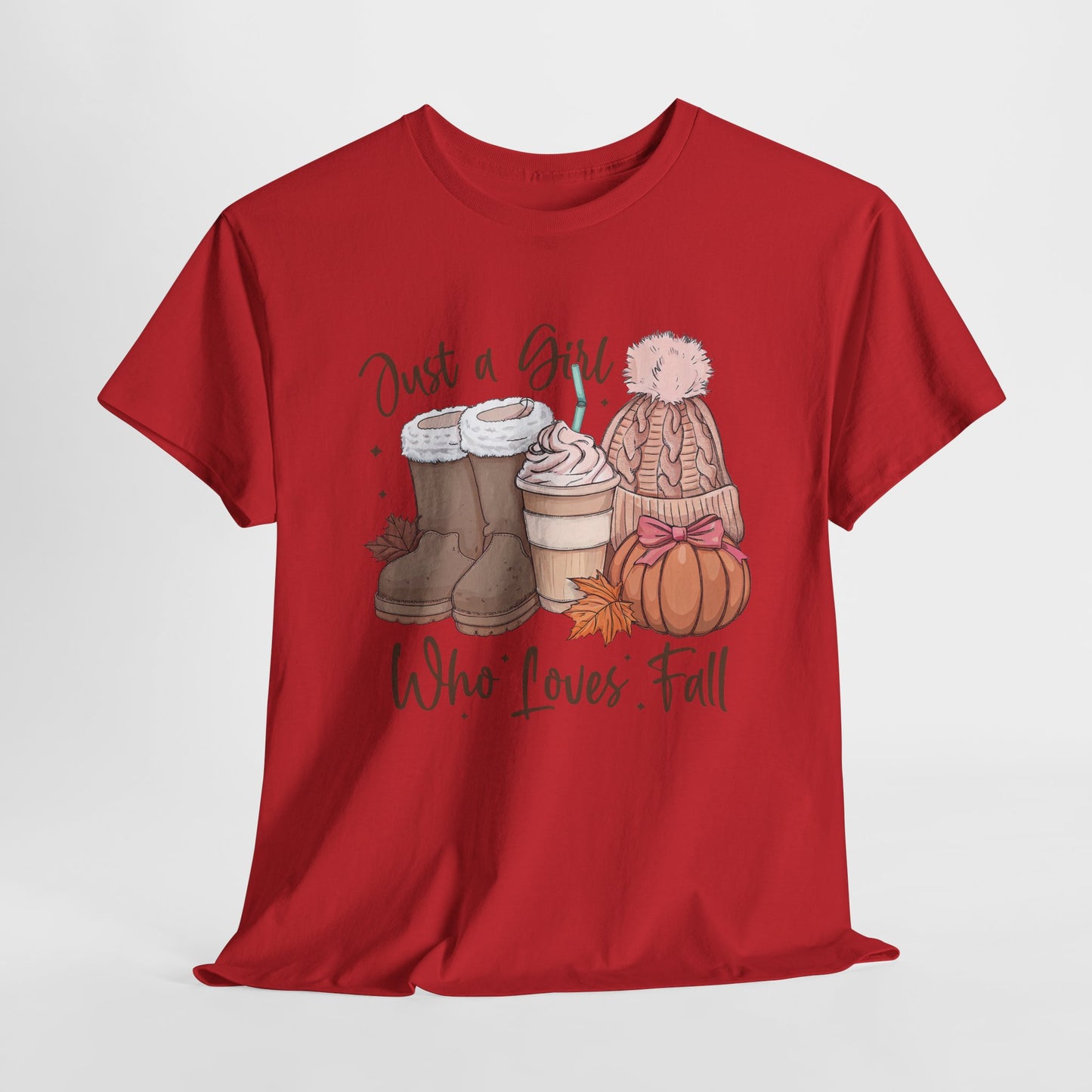 Just a Girl Who Loves Fall, Vintage Style Tee