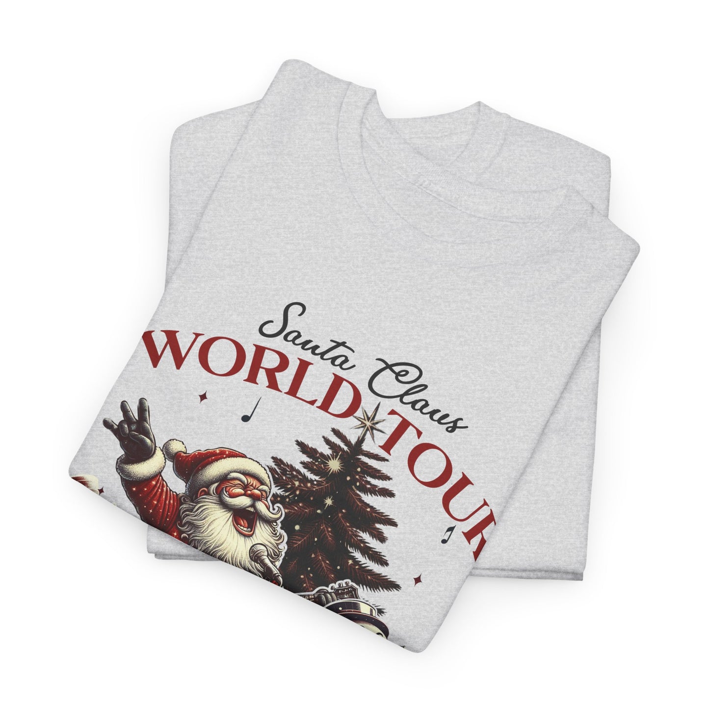 Christmas Santa Claus World Tour Tee - Heavy Cotton T-Shirt