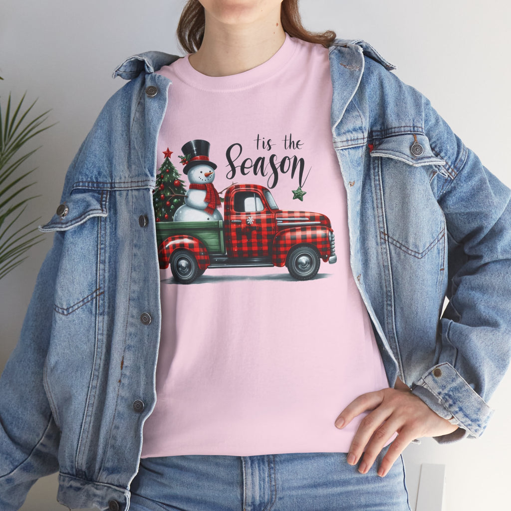 "Tis the Season" Heavy Cotton Tee - Festive Holiday Shirt
