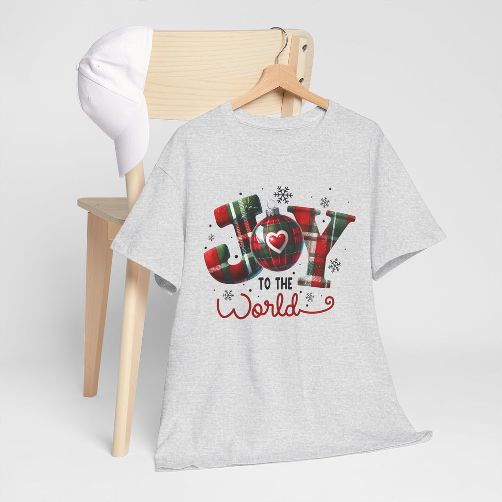 Joy to the World -Heavy Cotton Tee - Christmas Holiday Shirt