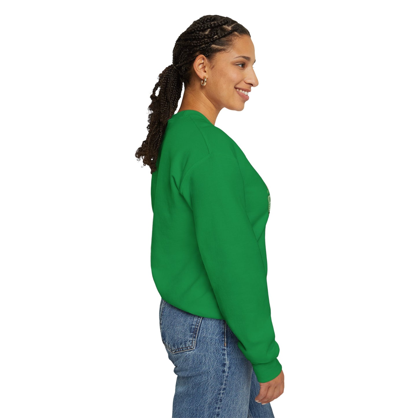 Festive Crewneck Sweatshirt - Dance Like Frosty, Give Like Santa, Love Like Jesus