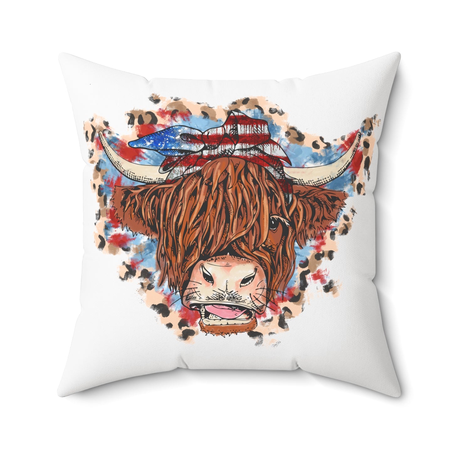 Highland Cow Throw Pillow