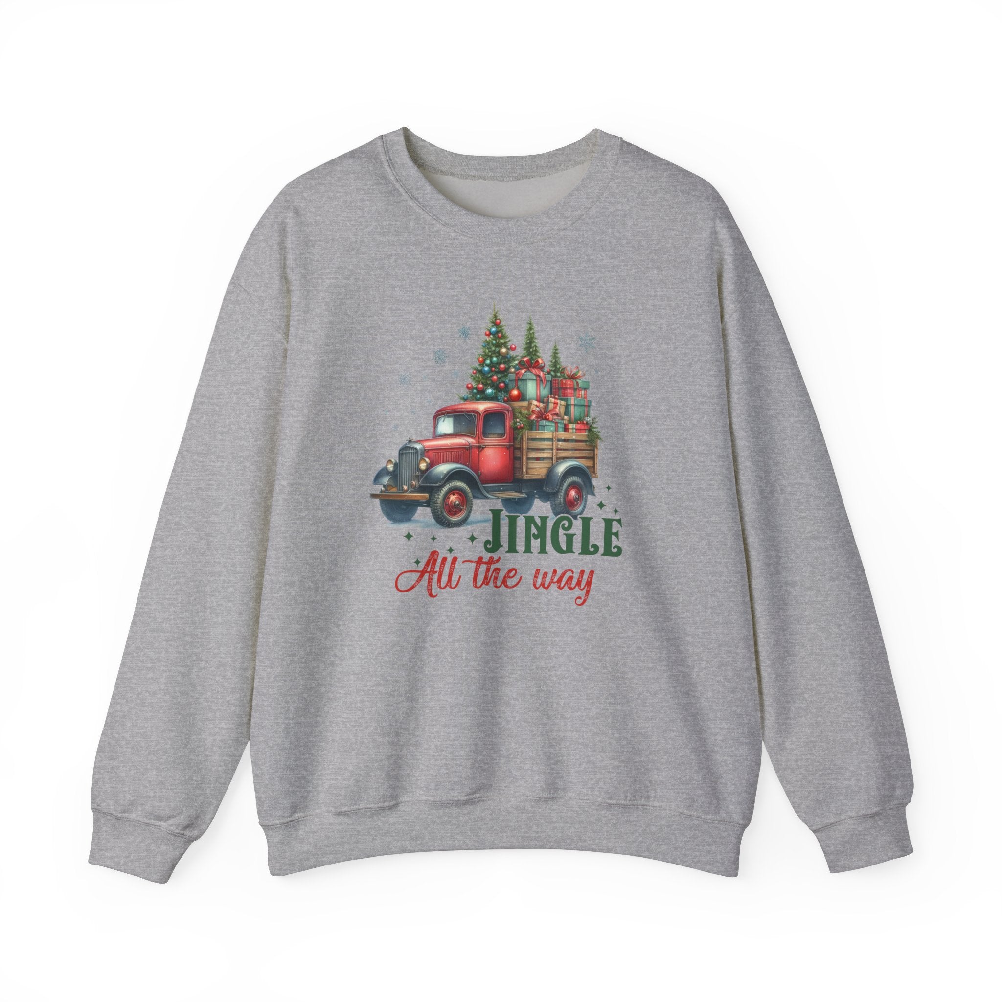 Jingle All the Way Sweatshirt - Cozy Heavy Blend Crewneck for Holiday Cheer