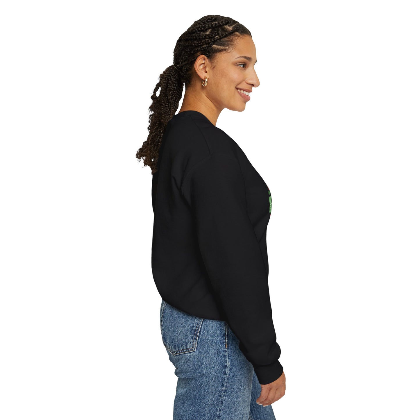 Festive Crewneck Sweatshirt - Dance Like Frosty, Give Like Santa, Love Like Jesus