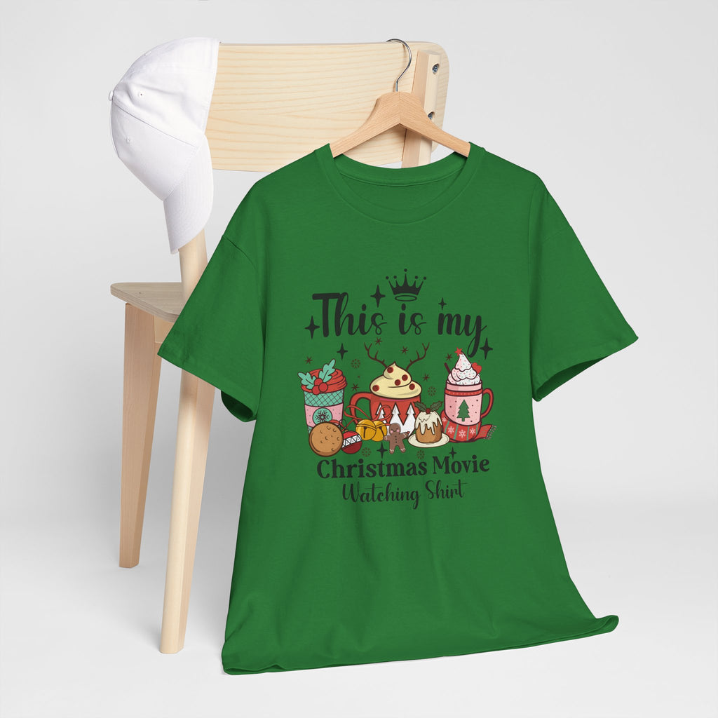 Christmas Movie Watching Tee - Heavy Cotton Shirt