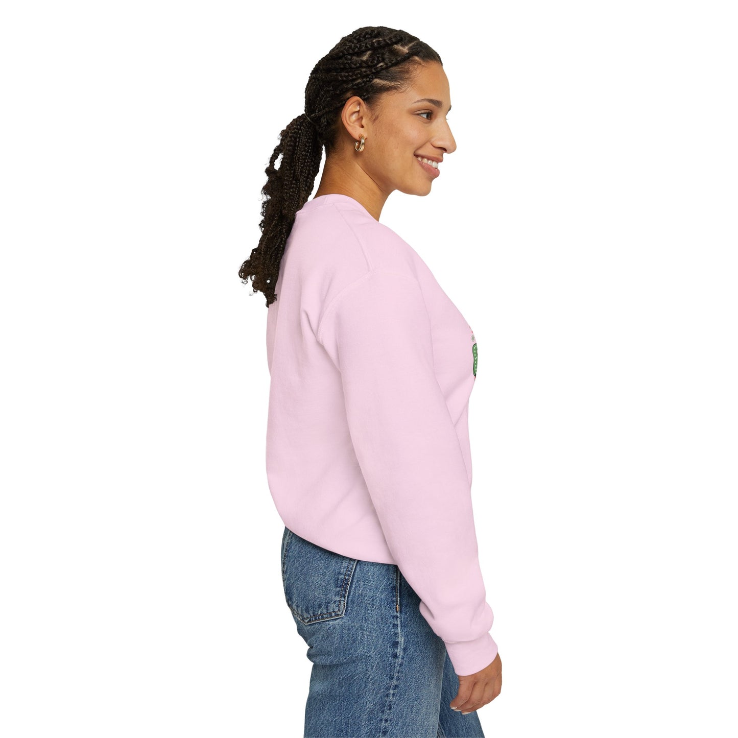 Festive Crewneck Sweatshirt - Dance Like Frosty, Give Like Santa, Love Like Jesus